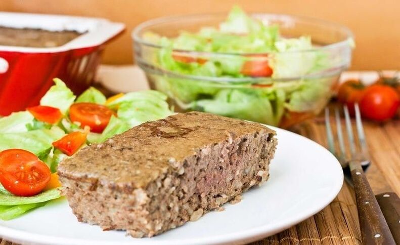 pudding mięsny na parze na zapalenie trzustki